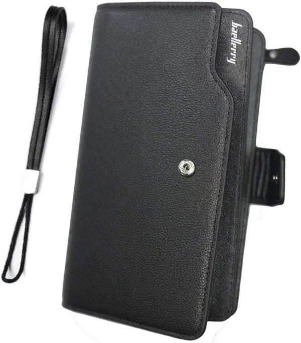 New Men Wallets Pu Leather Business Long Zipper Large Capacity Quality